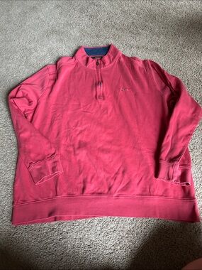 Greg Norman Collection Men's Coral Zip-Up Pullover Sweater